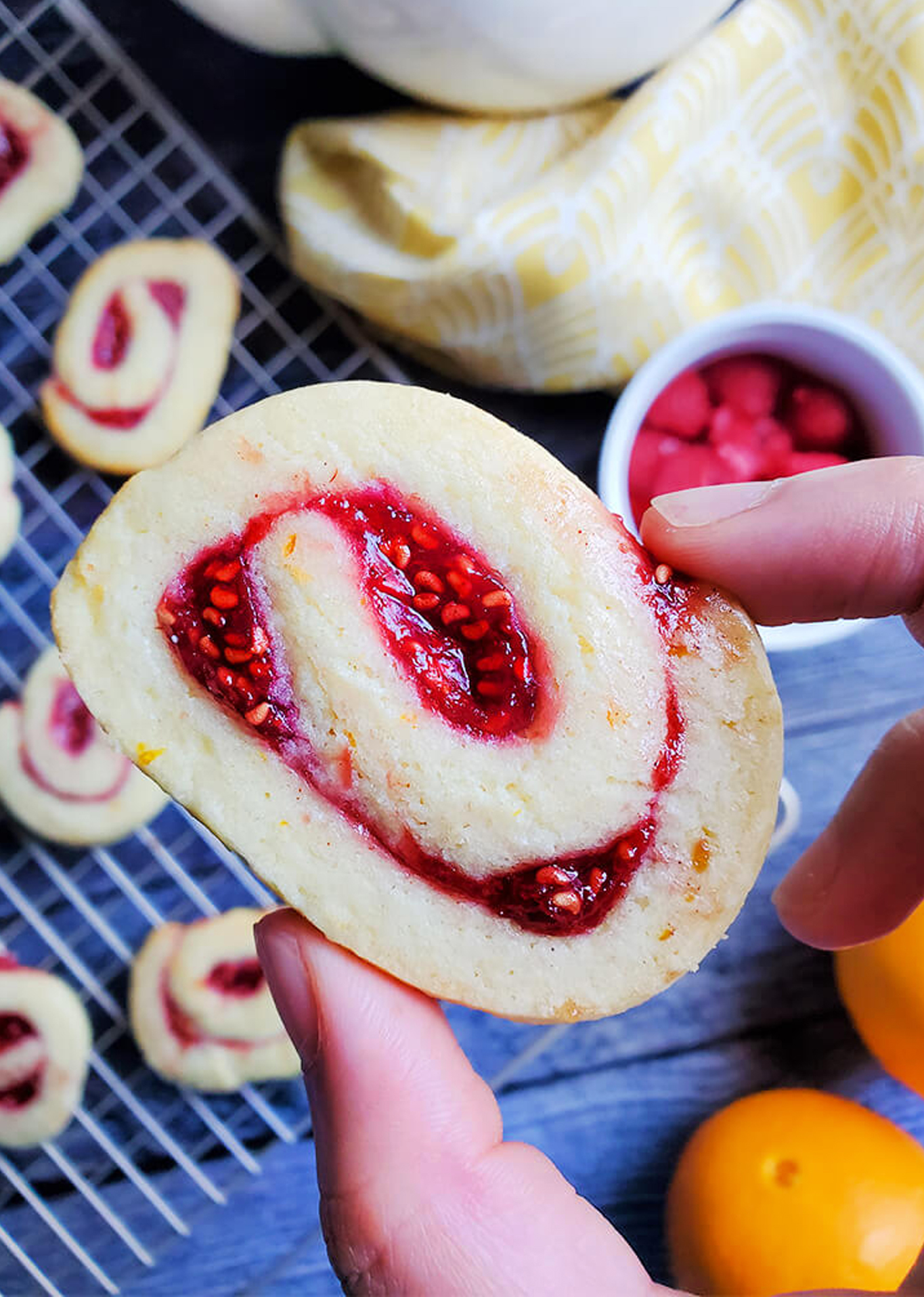 Raspberry Swirl Almond Sugar Cookies