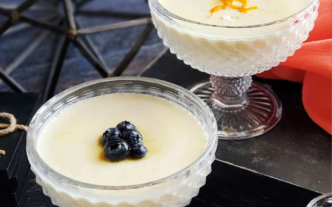 Creamy Goat Cheese Pudding with a hint of Orange