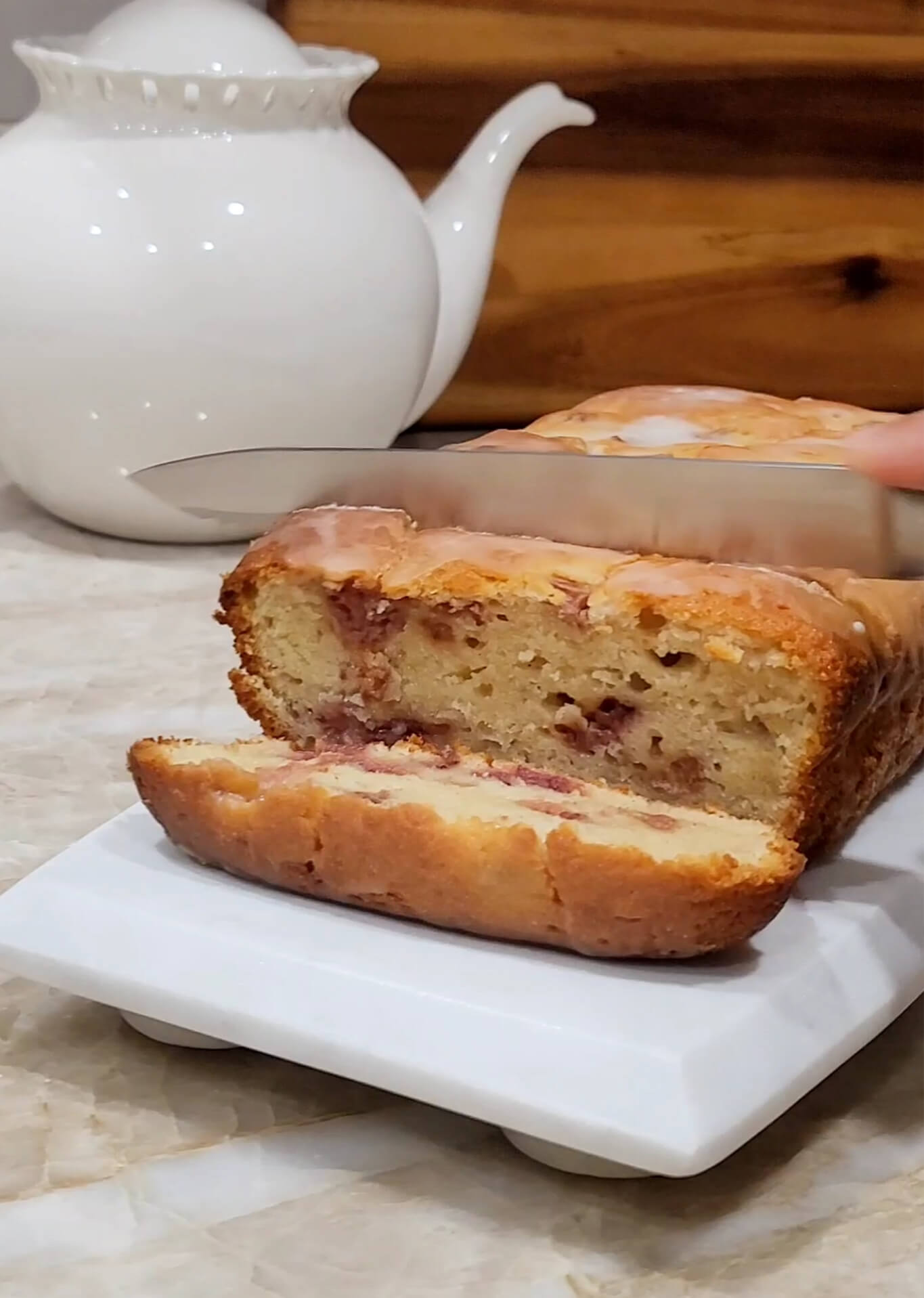 Strawberry Lemon Loaf Cake