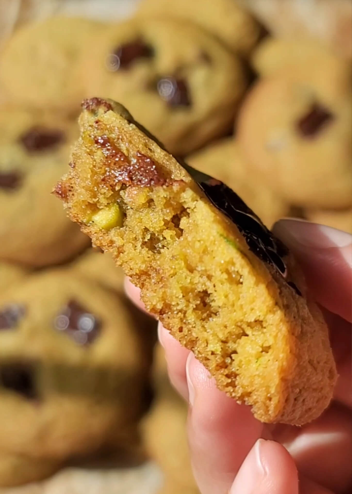 Chocolate Chip Pistachio Cookies