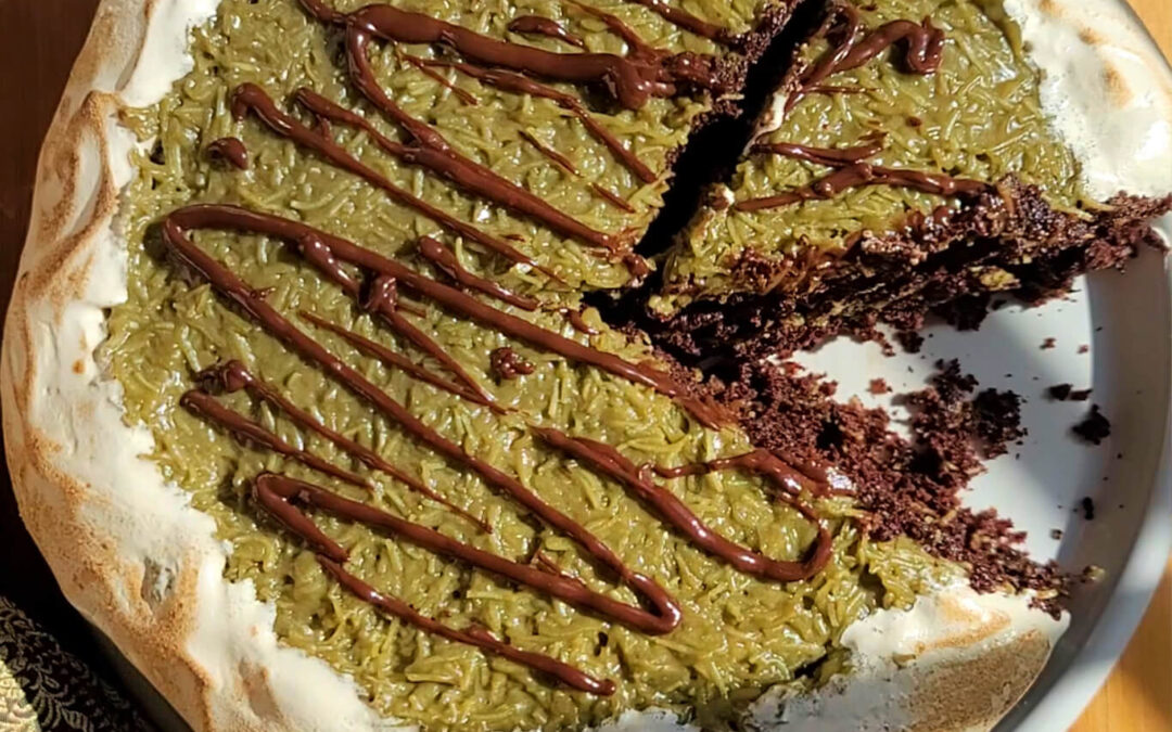 Dreamy Pistachio Kataifi Chocolate Cake