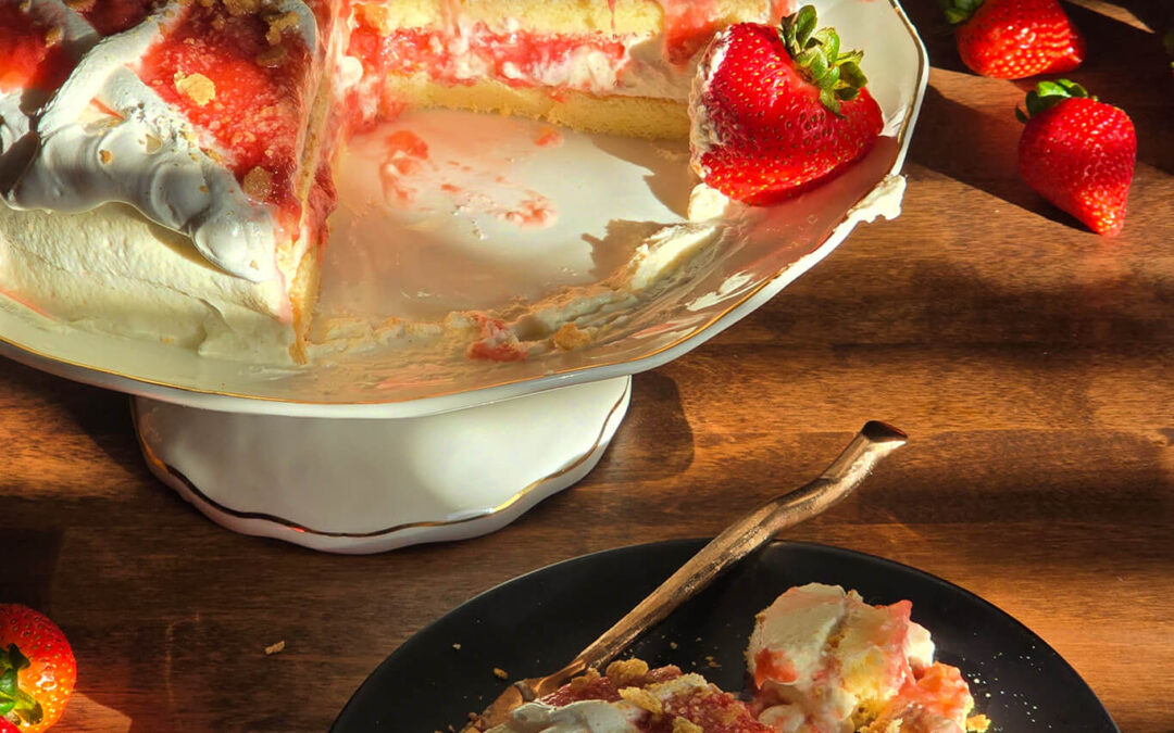 Strawberry Marshmallow Chiffon Dream Cake