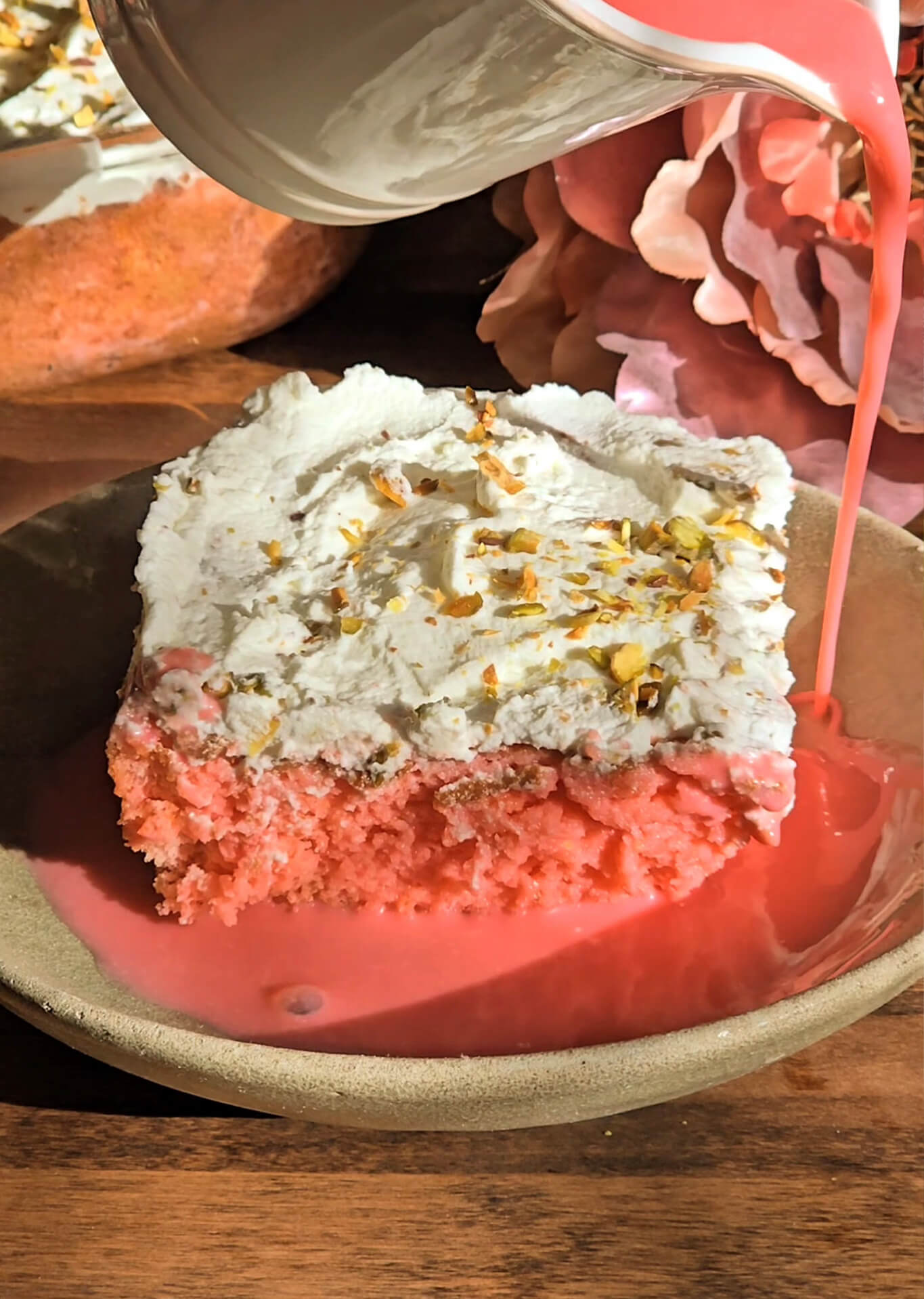 Rose Milk Cake (Falooda Tres Leches Cake)