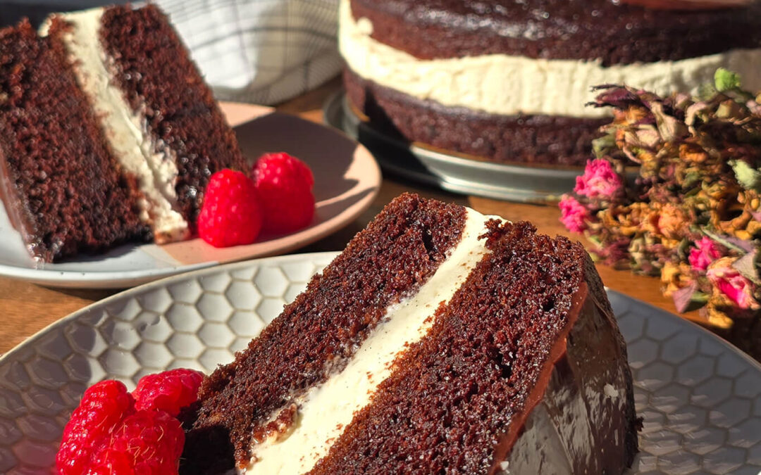 Vanilla and Chocolate Mousse Cake
